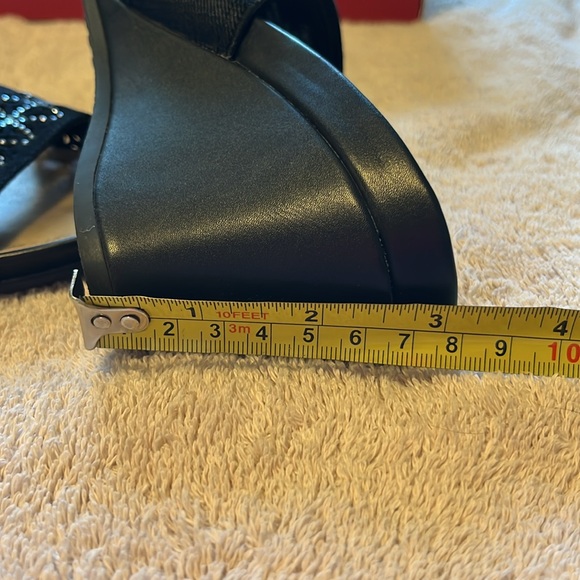 Excellent condition Impo memory foam slip on wedge shoes with rhinestones - Picture 10 of 11